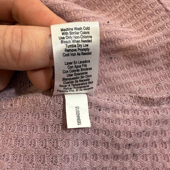 Sweatshirt Project: Pink Waffle Knit Top- Women’s XL – Casual Pullover - Picture 5 of 7